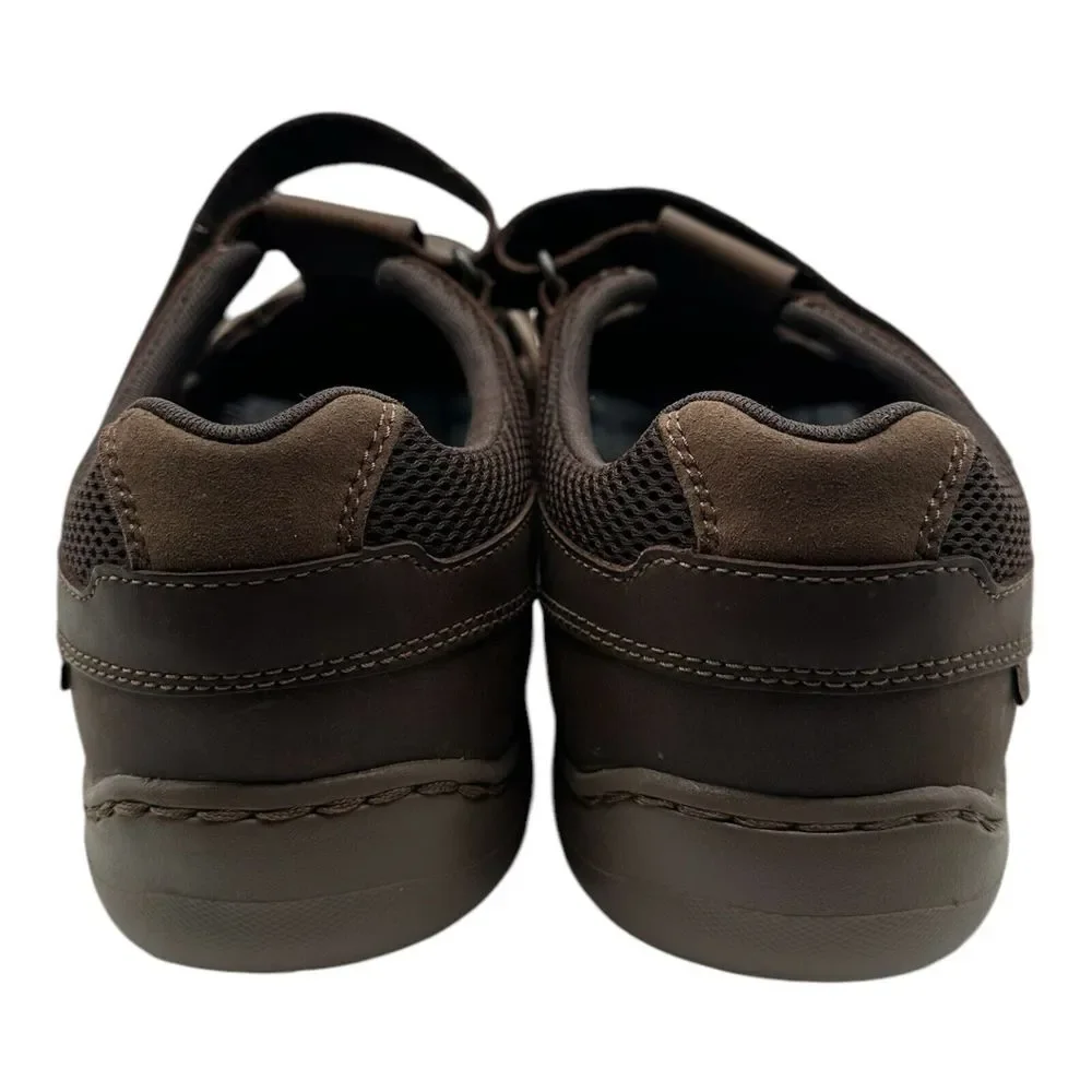 Dunham Fitsmart Shoes Men's Size‎ 14 2E Brown Leather DAZ07BR - MISSING INSOLES